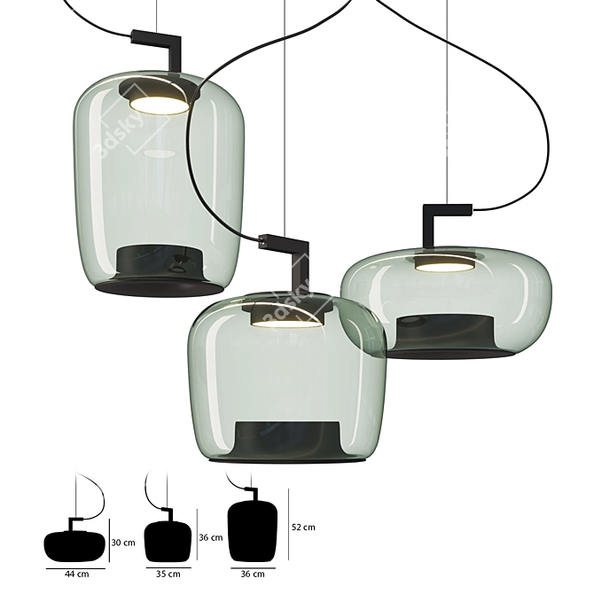  Brokis Double Pendant Lamp 3D model image 1