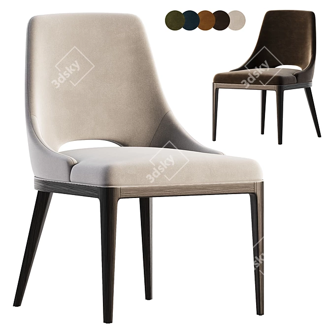 Modern Aspen Side Chair Design 3D model image 1