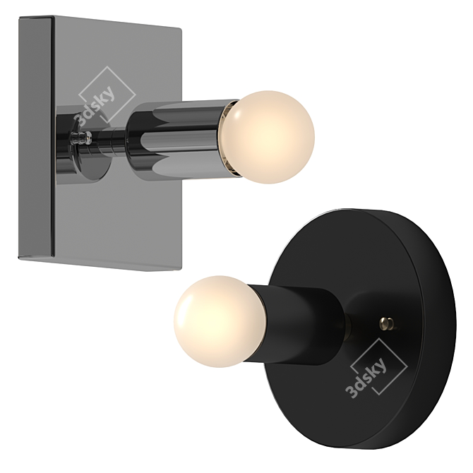 Retro Vibes Sconce Duo 3D model image 4