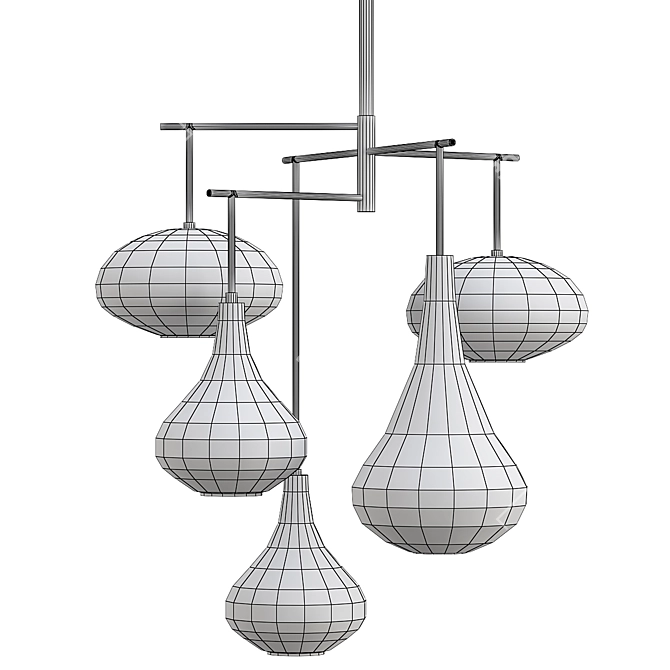 Elegance XL Chandelier in VRay 3D model image 2