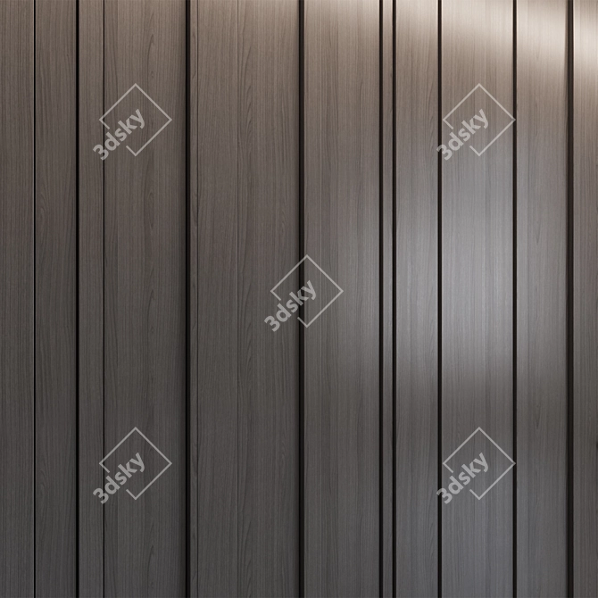 Wood Veneer Wall Panels 3D model image 3