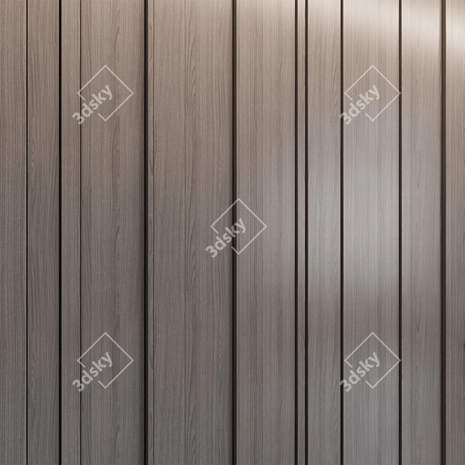Wood Veneer Wall Panels 3D model image 4
