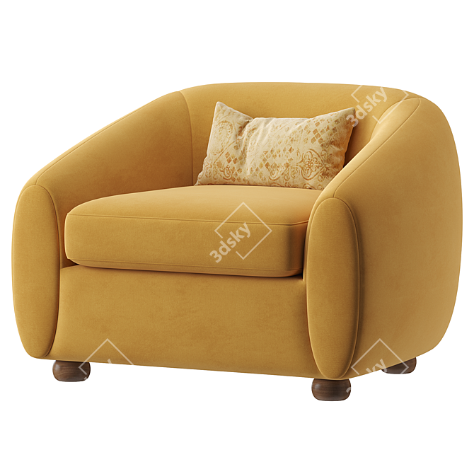 Modern 2014 Yoji Chair Model 3D model image 2
