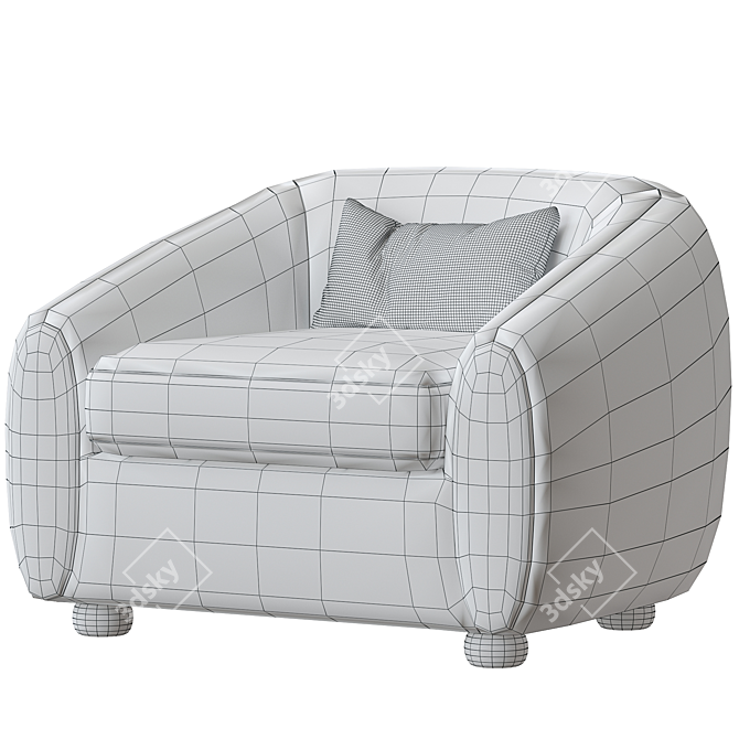Modern 2014 Yoji Chair Model 3D model image 5