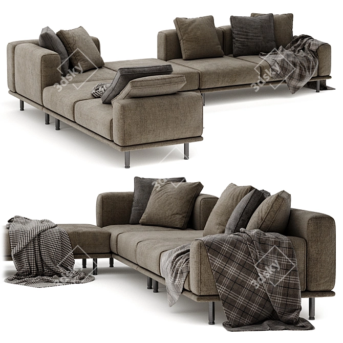 Meridiani Timothy Corner Sofa 3D model image 2