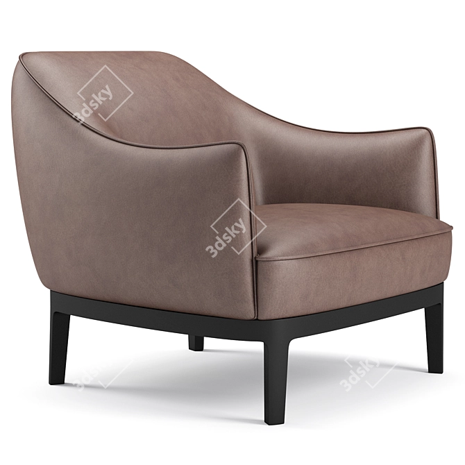 Elegant Potocco Blossom Armchair 3D model image 1