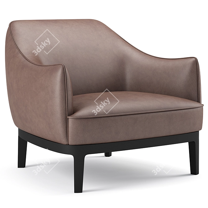 Elegant Potocco Blossom Armchair 3D model image 3