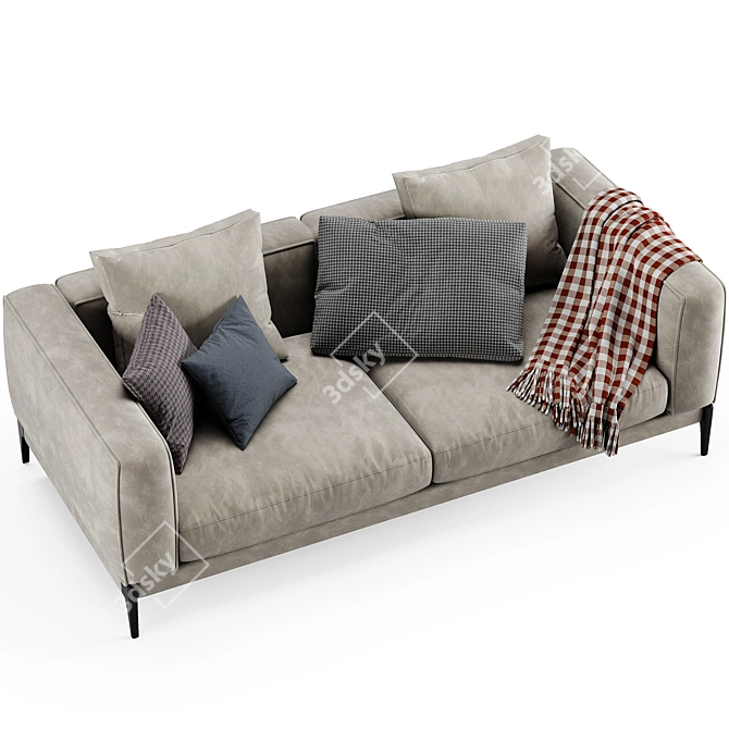 Modern Flexform Romeo 2-Seater Sofa 3D model image 4