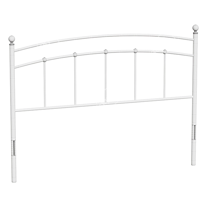 Abigail Queen Metal Headboard 3D model image 2