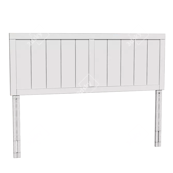 Robbie King Wooden Bed Headboard 3D model image 2