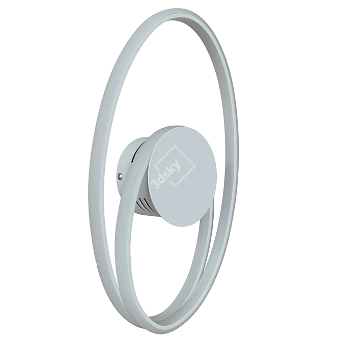 Italian LED Ring Wall Light 3D model image 2