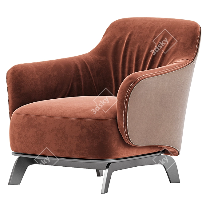Modern Poliform Kaori Armchair Collection 3D model image 2
