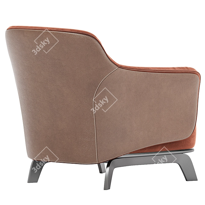 Modern Poliform Kaori Armchair Collection 3D model image 4