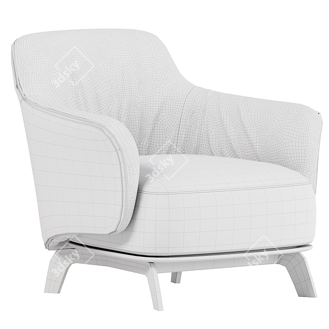 Modern Poliform Kaori Armchair Collection 3D model image 5