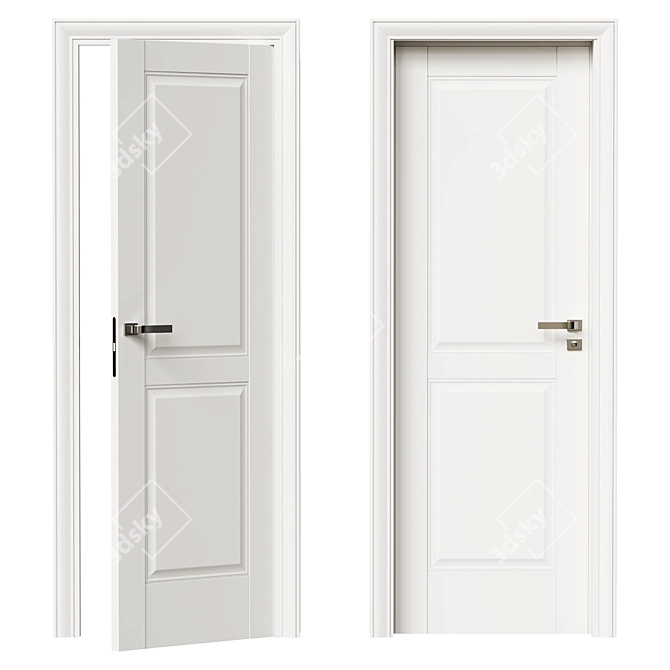 CORDA 110P Bianco Interiоr Door 3D model image 1