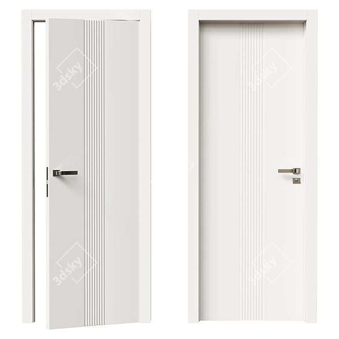 Elegant TREND TR14 Bianco Door 3D model image 1