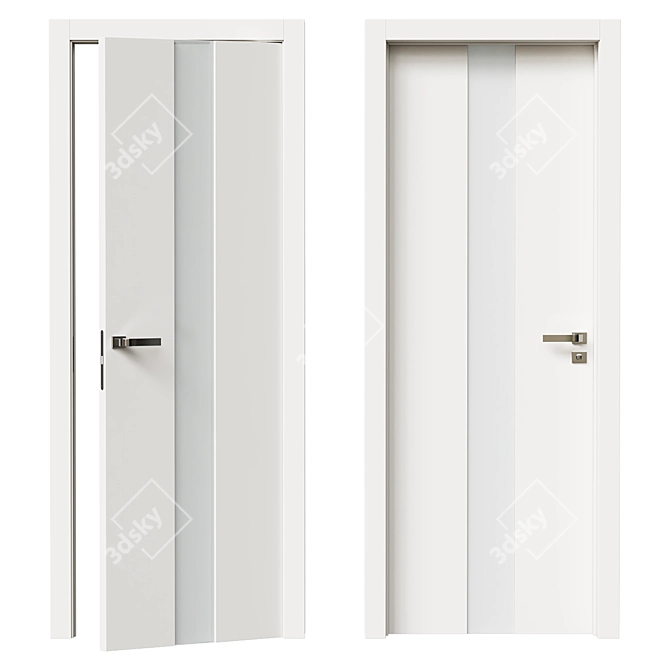 TREND TR14V Bianco Interior Door 3D model image 1