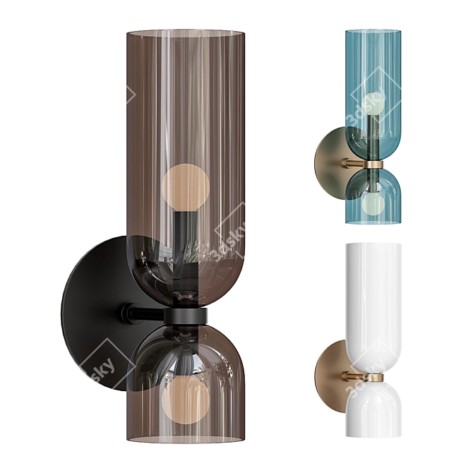 ImperiumLoft Elite Blue Wall Light 3D model image 1