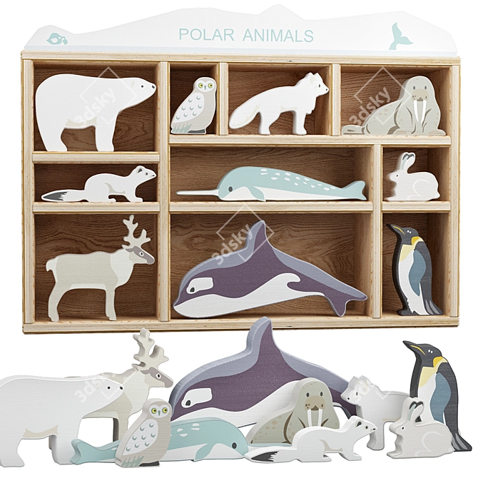 Arctic Delights Animal Toy Set 3D model image 4