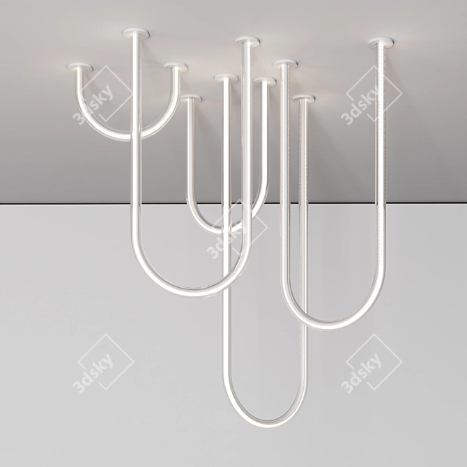 V-Form LED Tube Series Fixture 3D model image 1