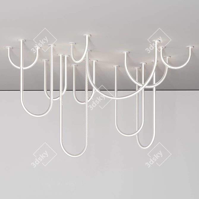 V-Form LED Tube Series Fixture 3D model image 4