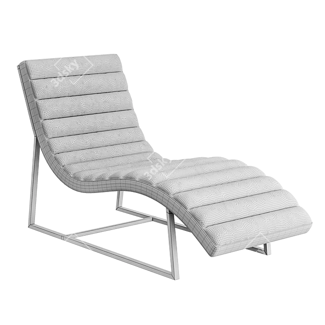 Bardot Stainless Steel Chaise Lounge 3D model image 9