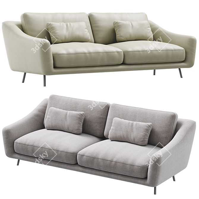 Contemporary Skid Sofa by Bonaldo 3D model image 2