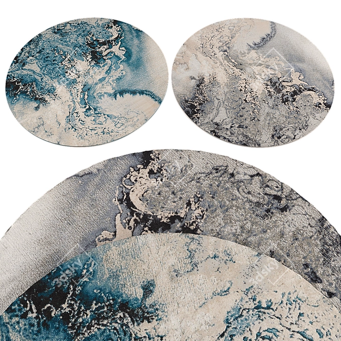 Round Rugs Texture Collection 3D model image 3