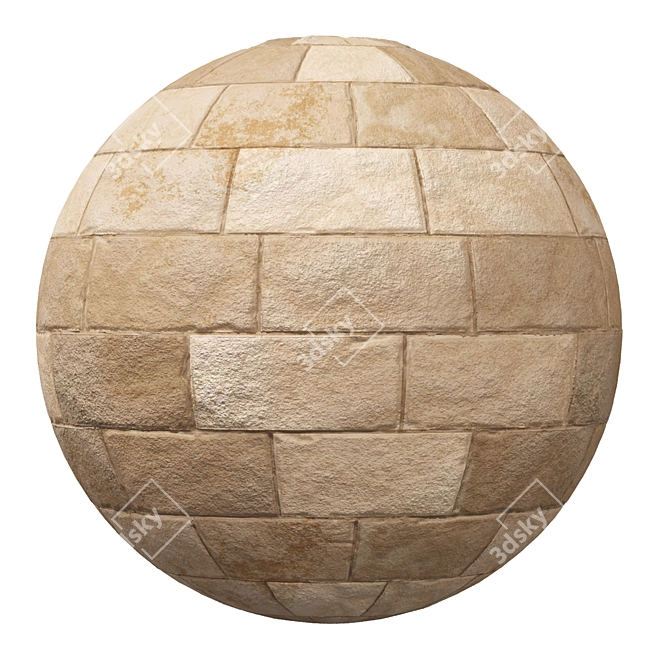 Stone Textured Wall Decor 4096x4096 3D model image 1