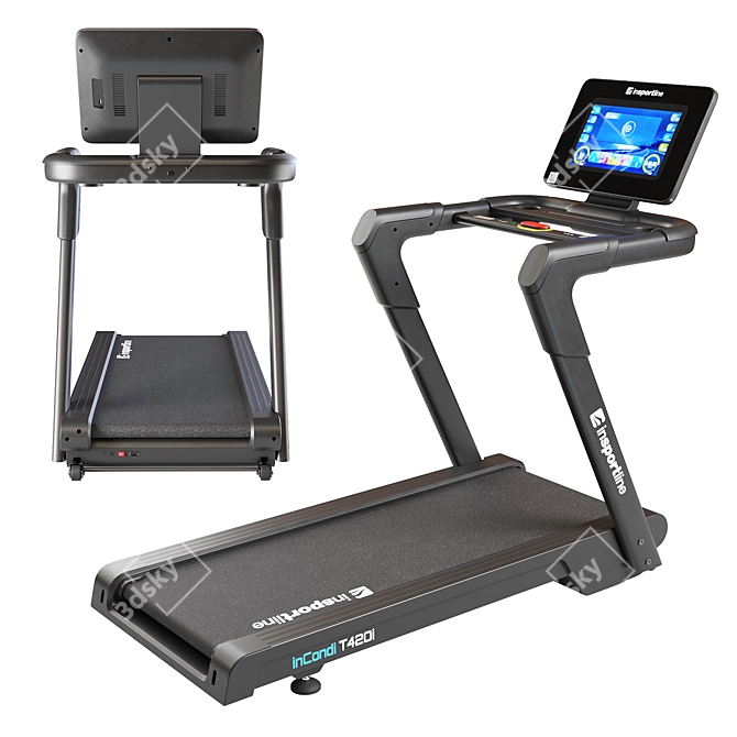 InSportline T420i Folding Treadmill 3D model image 1