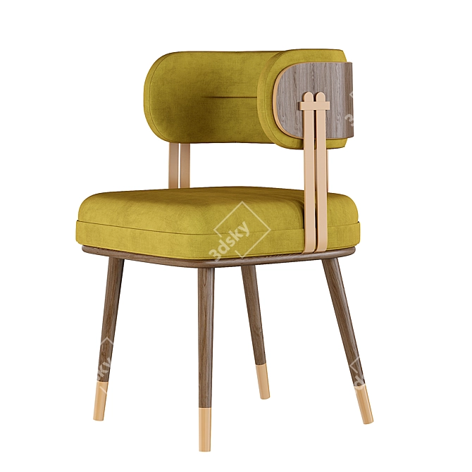 Sleek CRICKET Dining Chair 3D model image 1