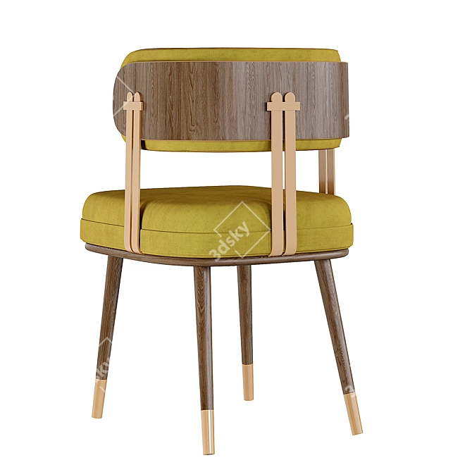 Sleek CRICKET Dining Chair 3D model image 3