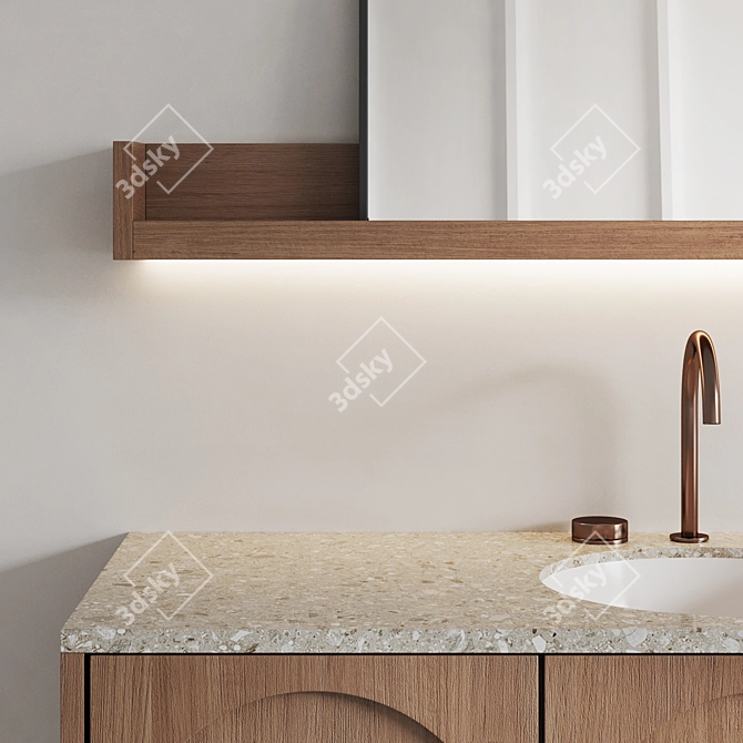 ARC Bathroom Set with LED Lighting 3D model image 9