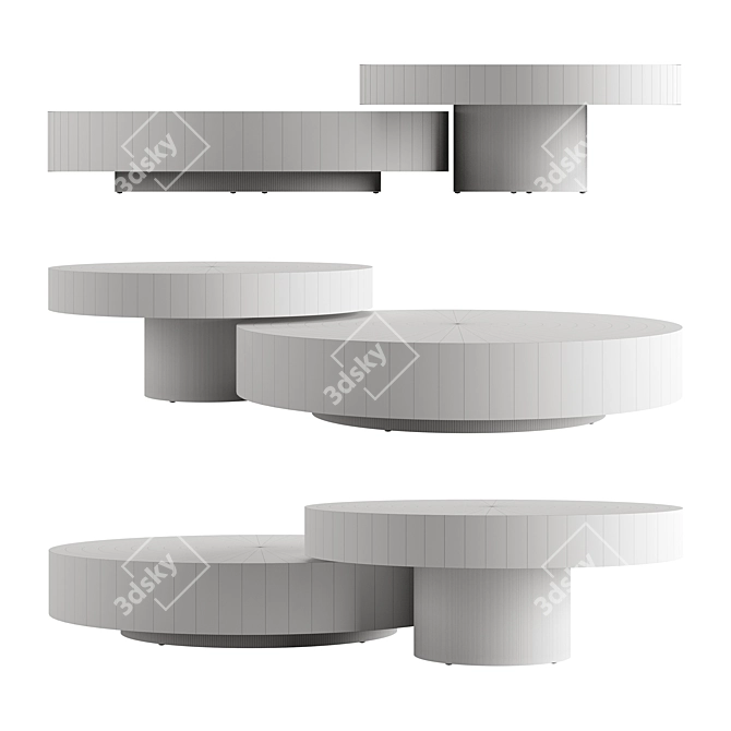 Sleek Contemporary DOLMEN Coffee Table 3D model image 5