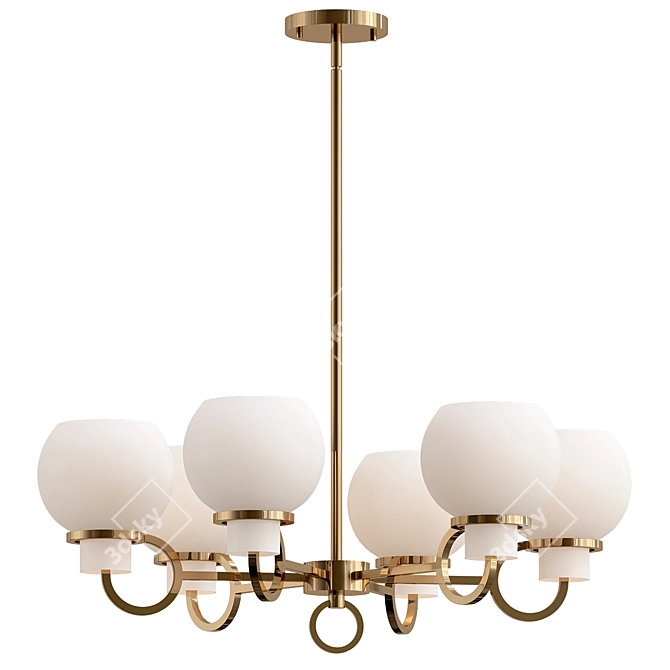 Elegant Rosemont Chandelier Design 3D model image 1