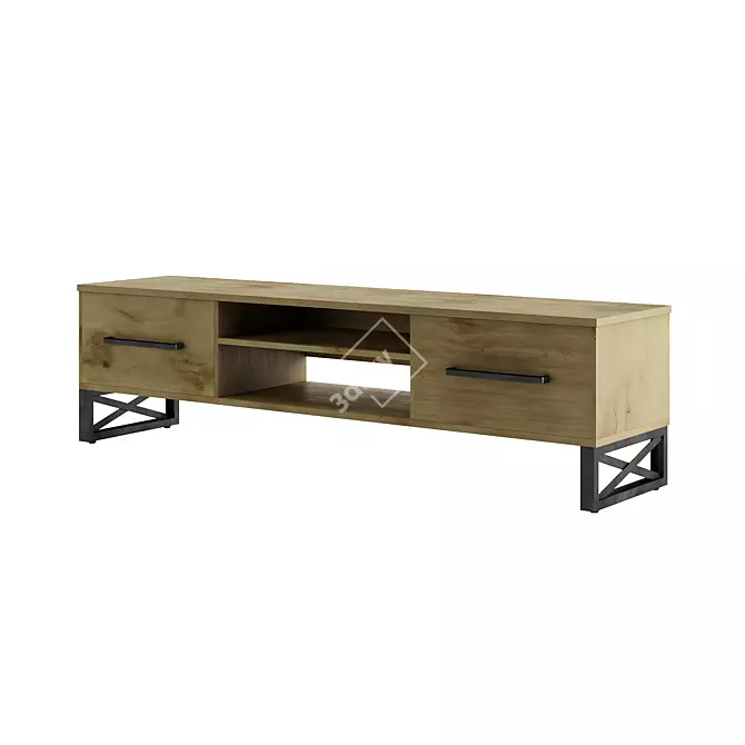 Volstrit Loft TV Stand 3D model image 3