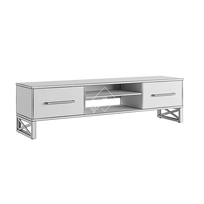 Volstrit Loft TV Stand 3D model image 4