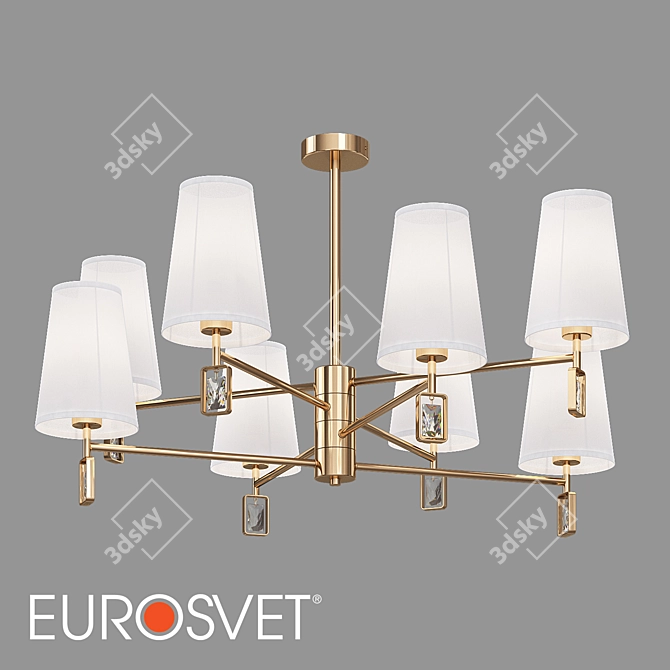 Classic Crystal Chandelier Eurosvet 60137/8 Milazzo 3D model image 1