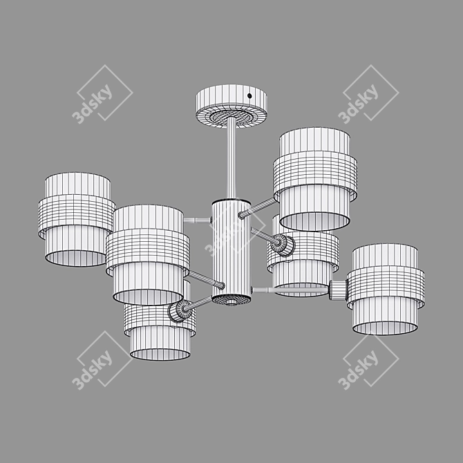 Eurosvet 70127/6 Arcada Loft Ceiling Light 3D model image 2