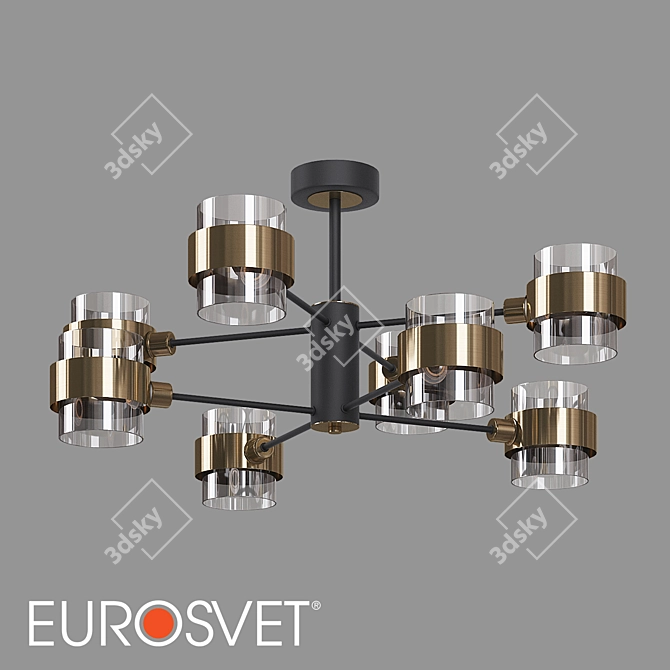 Eurosvet Arcada Ceiling Light 8-Lamp 3D model image 1