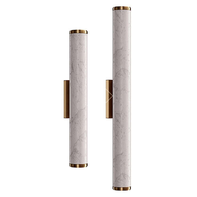 Sleek Saulo Wall Light Duo 3D model image 4