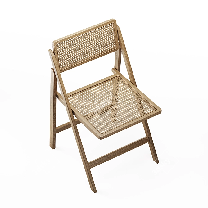 Zara Home RATTAN Hybrid Folding Chair 3D model image 3