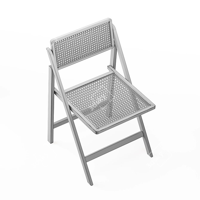 Zara Home RATTAN Hybrid Folding Chair 3D model image 4