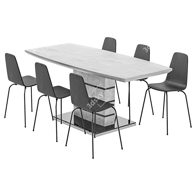 Signal Dining Set 3D model image 1