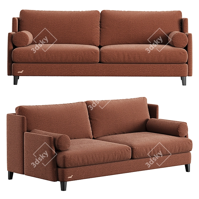 Modern Chic Polo Sofa Club 3D model image 1