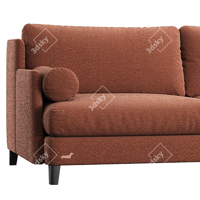 Modern Chic Polo Sofa Club 3D model image 5