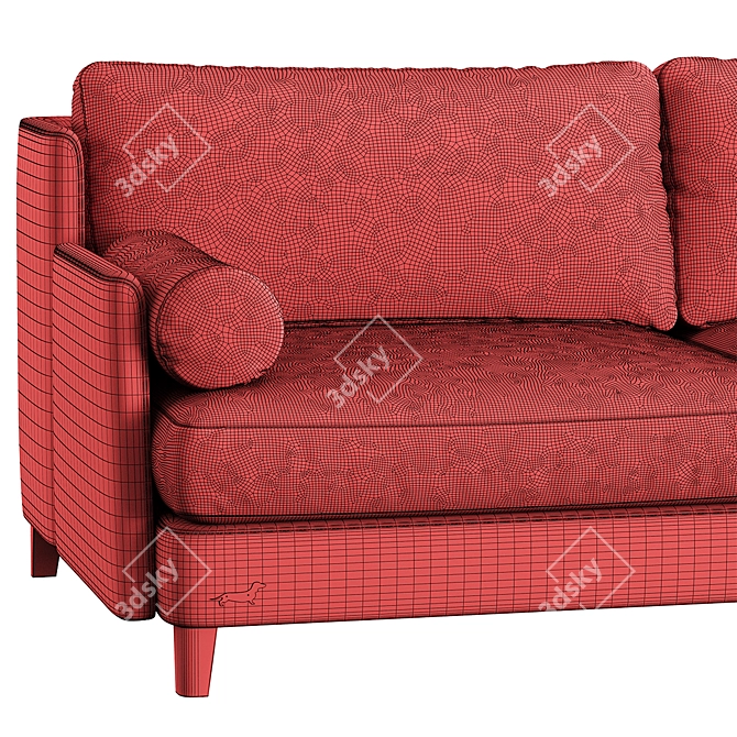 Modern Chic Polo Sofa Club 3D model image 6