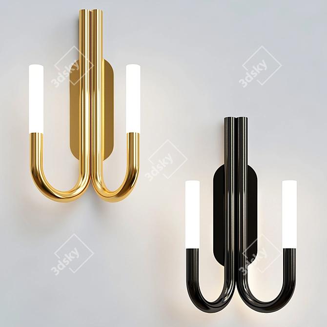 Elegant Laura Wall Lamp 3D model image 2