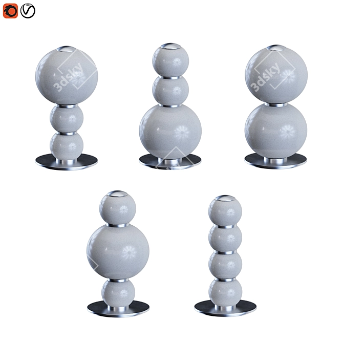 Elegant Formagenda Pearls Table Lamp 3D model image 3