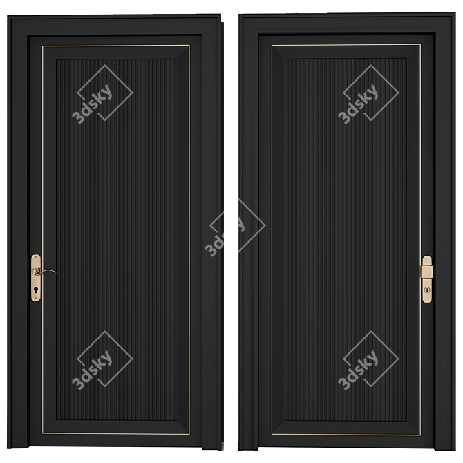 Modern 2016 Door 3D Model 3D model image 1